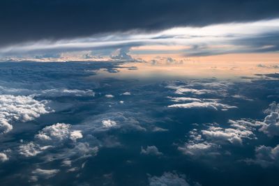 Aerial view of cloudscape