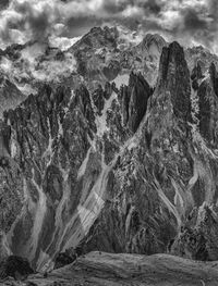 Scenic view of rocky mountains against sky