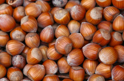 Full frame shot of chestnuts for sale in store