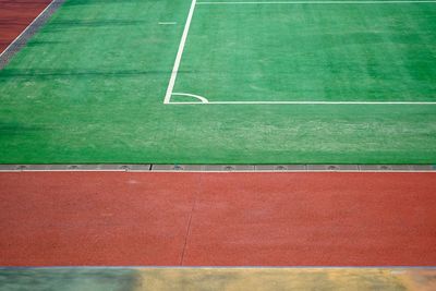 High angle view of empty sports court