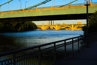 Bridge over river against sky