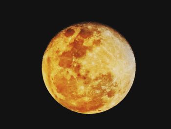 Close-up of moon against black background