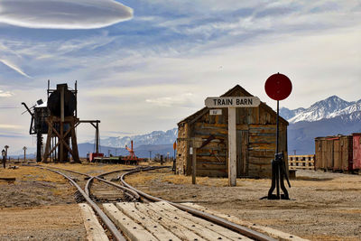 View of road against cloudy sky