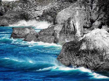 Scenic view of sea waves