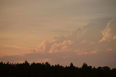 Scenic view of landscape against sky during sunset