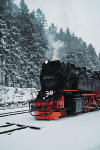View of snow covered land