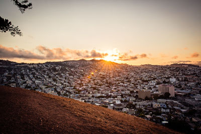 Cityscape at sunset