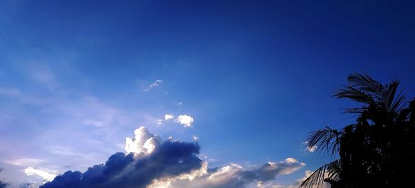 Low angle view of blue sky