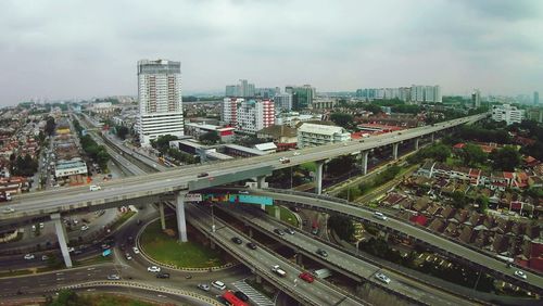 High angle view of cityscape