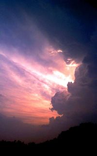 Scenic view of landscape against cloudy sky