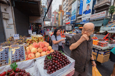 Fruits for sale in market stall