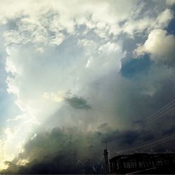 Low angle view of cloudy sky