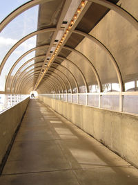 Empty covered footbridge