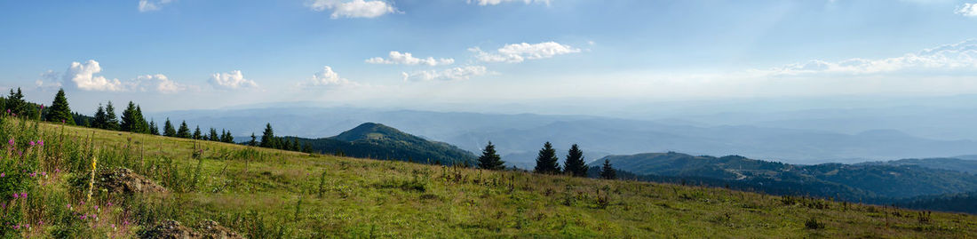 Panoramic view of landscape against sky