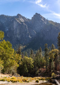 Panoramic view of mountains against sky