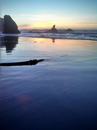 Scenic view of dramatic sky over sea