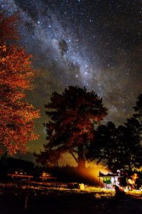 Scenic view of star field at night