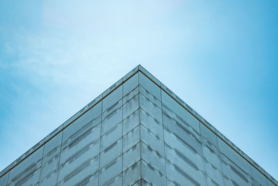 Low angle view of modern building against sky