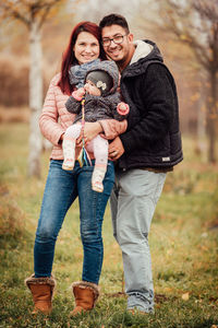 Full length of a smiling young couple