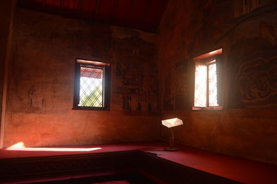 Interior of illuminated house