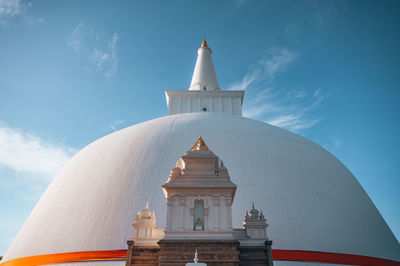 Low angle view of temple against sky