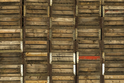 Full frame shot of weathered wooden wall