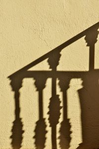 Shadow of man on wall