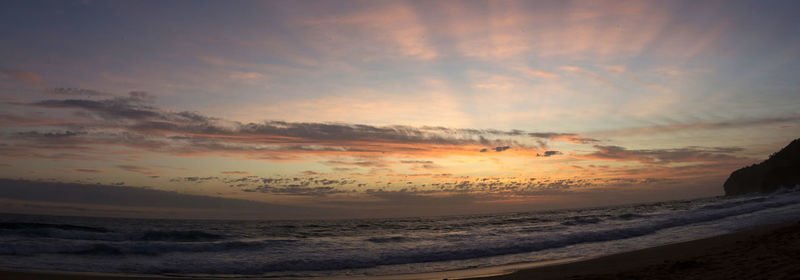 Scenic view of cloudy sky during sunset