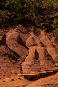Shadow of rock formations