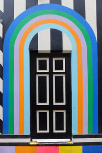 Multi colored built structure