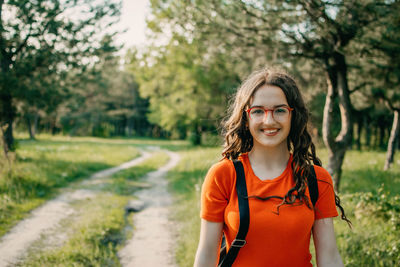 Portrait of a smiling young woman