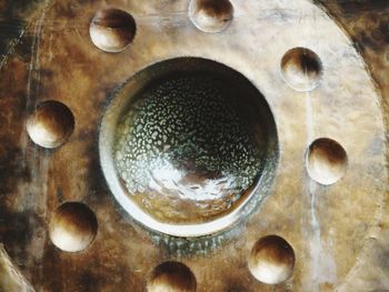 High angle view of coffee beans in kitchen