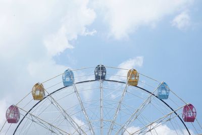 Low angle view of ferris wheel against sky