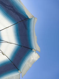 Beach umbrella viewed from below