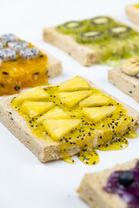 Close-up of served food in plate