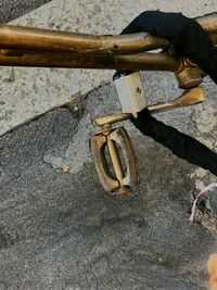Close-up high angle view of beach