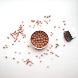 High angle view of coffee beans on table