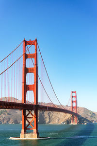 Golden gate bridge against sky