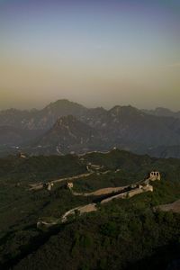 Great wall of china at sunrise