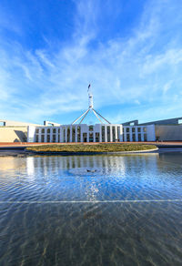 View of building against cloudy sky