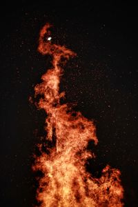 Light painting against black background