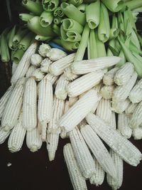 Close-up of vegetables for sale in market