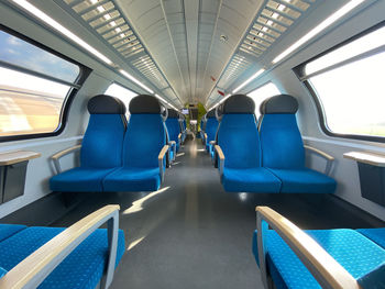 Empty seats in train