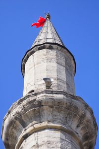 Low angle view of building against blue sky