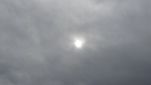 Low angle view of moon in sky