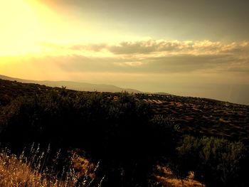 Scenic view of sky during sunset