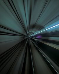 Blurred motion of tunnel