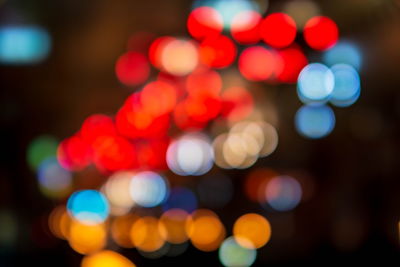 Defocused image of illuminated lights