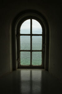 Sea seen through window