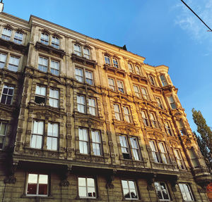 Low angle view of building against clear sky